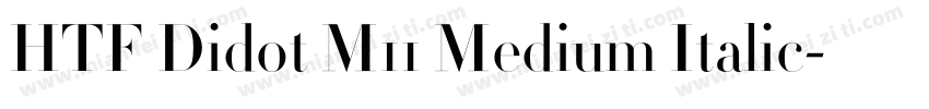 HTF Didot M11 Medium Italic字体转换